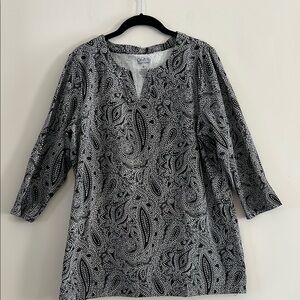Croft & Barrow Stylish Paisley Tunic Size XL